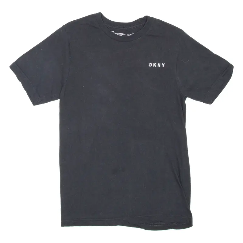 DKNY Womens T-Shirt Black Crew Neck S