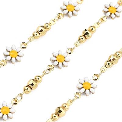 Brass Flower Link Chains