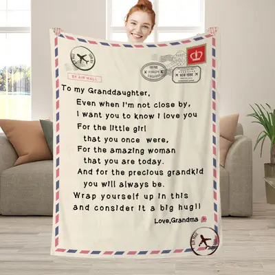 Granddaughters Gift - Warm Letter Gift Blanket - Aperturee