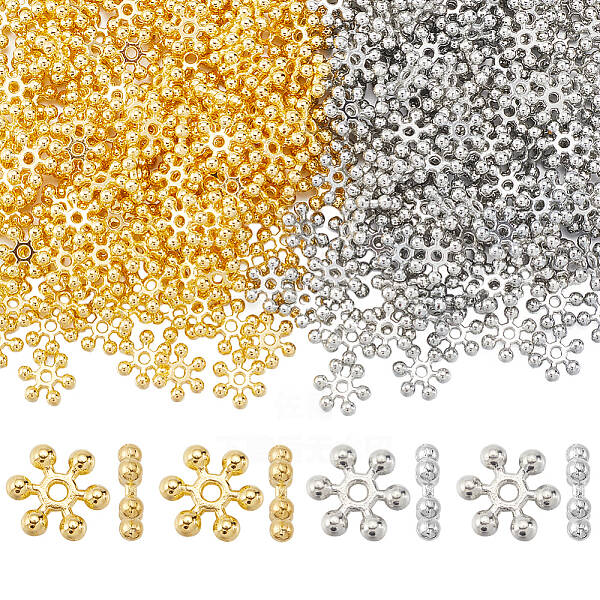 400Pcs 2 Colors Zinc Alloy Spacer Beads