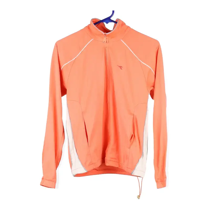 Age 10-11 Diadora Track Jacket - Medium Orange Polyester