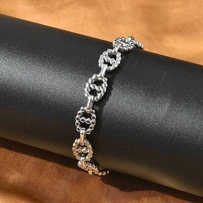 304 Stainless Steel Oval Link Chains Bracelets for Men & Women