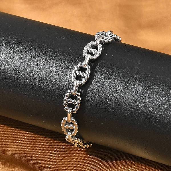 304 Stainless Steel Oval Link Chains Bracelets for Men & Women