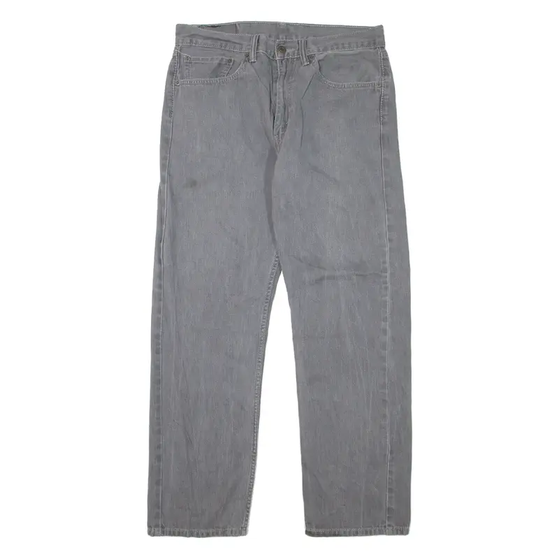 LEVI'S 505 Jeans Mens Grey Regular Straight W31 L29