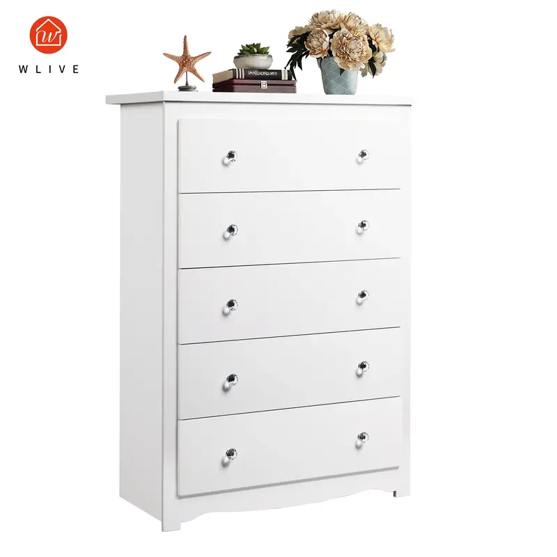 WLIVE Minimal Design 5-Drawer Wood Dresser | 39.1\