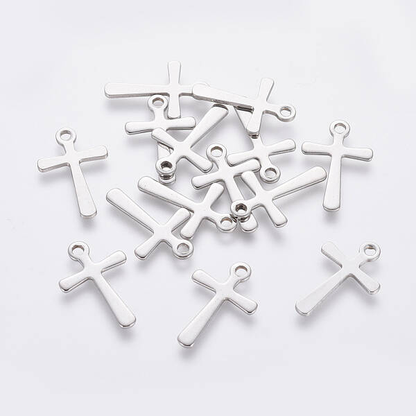 Tarnish Resistant 201 Stainless Steel Tiny Cross Charms