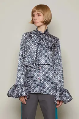 Heidi Blouse (Pink & Blue) | size: XL