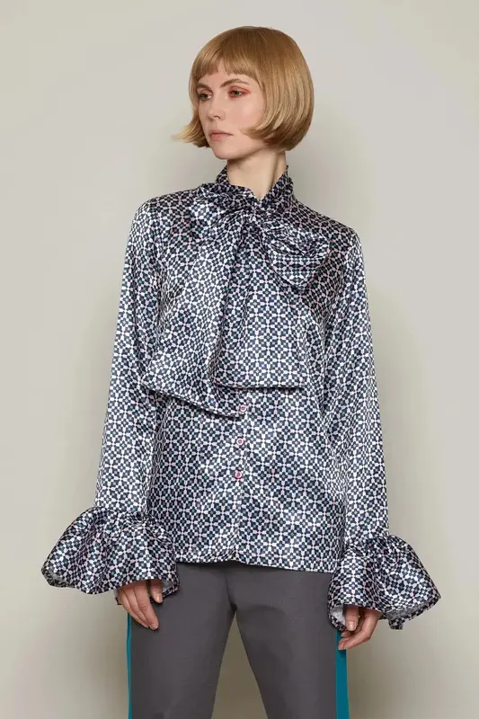 Heidi Blouse (Pink & Blue) | size: XL