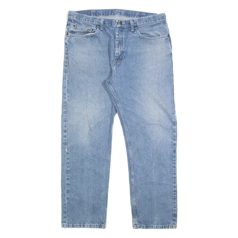 WRANGLER Mens Jeans Blue Regular Straight Acid Wash W36 L30