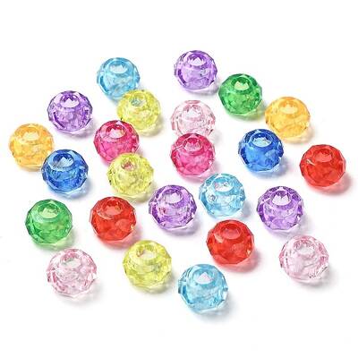 Transparent Acrylic European Beads