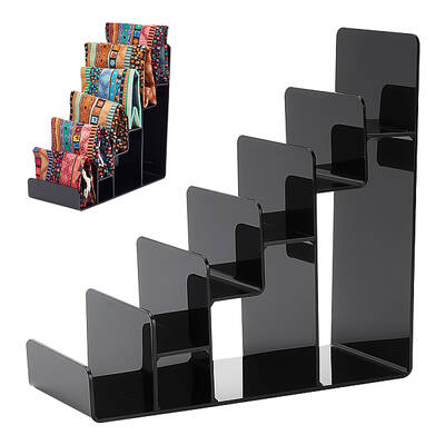 6 Tier Acrylic Wallet Display Risers