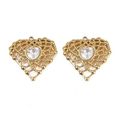 304 Stainless Steel Rhinestone Pendants