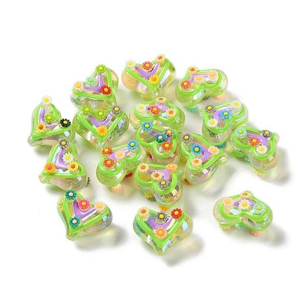 Valentine's Day Transparent Acrylic Beads