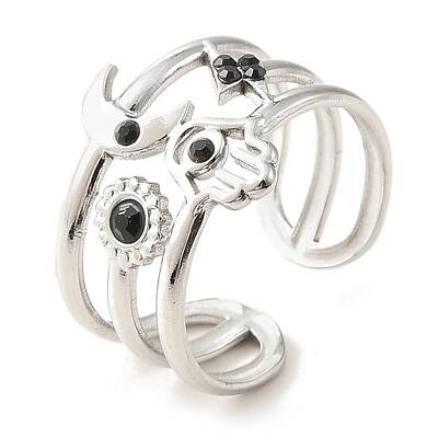 304 Stainless Steel Open Cuff Ring for Women