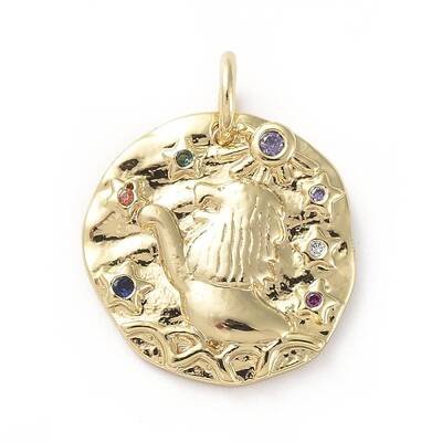 Brass Micro Pave Cubic Zirconia Pendants