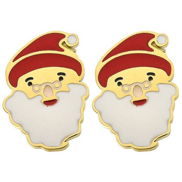 Ion Plating(IP) 304 Stainless Steel Enamel Stud Earrings