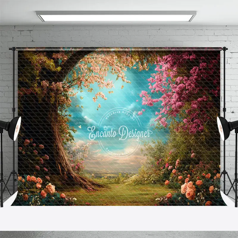 Aperturee Natural Plant Floral Trees Scenery Photo Backdrop, 3X2FT(1MX0.6M), 14 USD, spring backdrops, ENHD1J76-M