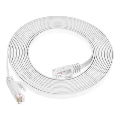 43079 Monoprice Cat6 Ethernet Patch Cable Flat FLEXboot Snagless RJ45 550MHz UTP Pure Bare Copper 30AWG 14ft White