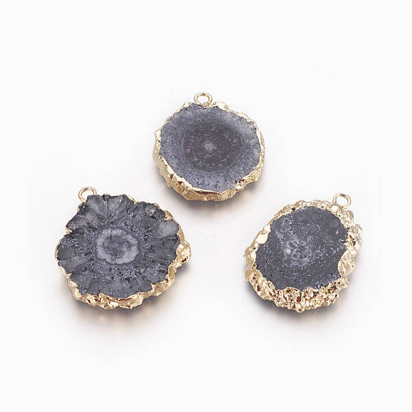 Natural Dyed Quartz Pendants