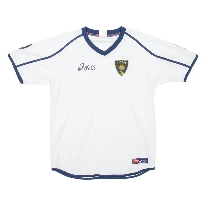 TEAM LINE BASICS U.S. LECCE Boys Football Shirt T-Shirt White V-Neck M