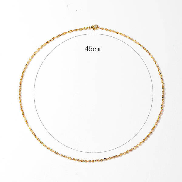 Brass Twisted Chain Necklaces