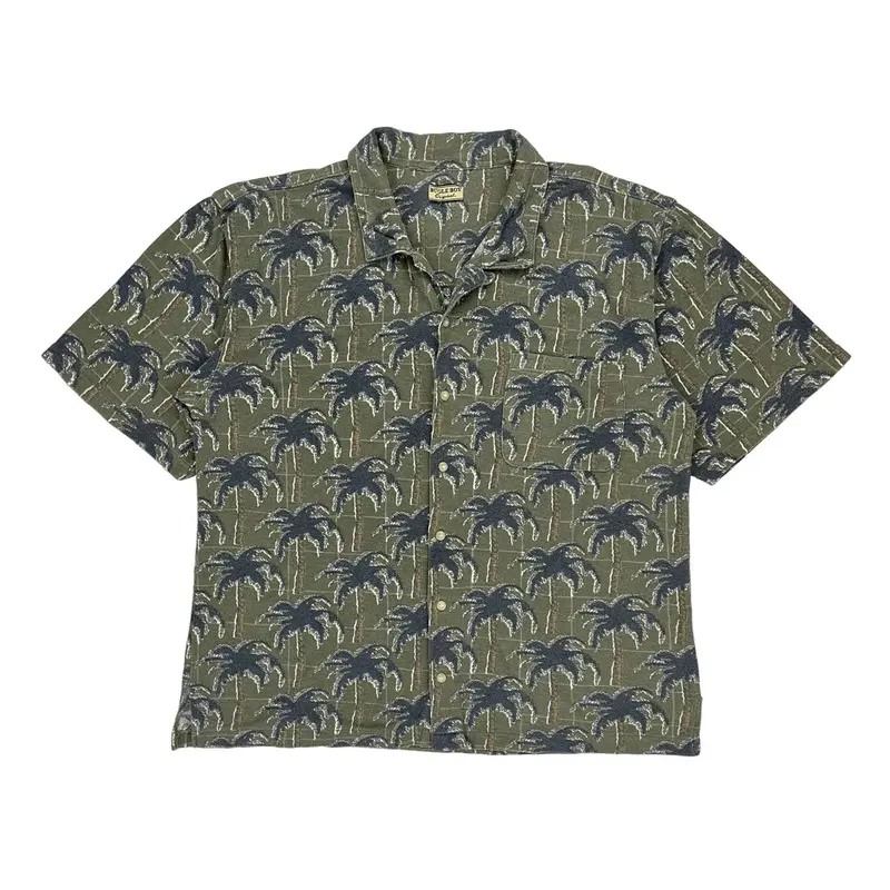 Bugle Boy Hawaiian Shirt - XL Blue Cotton