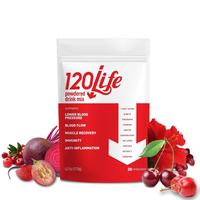 120/Life Powdered Drink Mix for BP Support, with Beetroot Powder, Pomegranate, Cranberry, Tart Cherry, Hibiscus (28 Servings)...