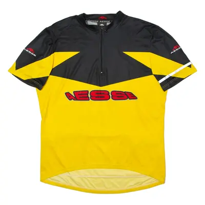 AESSE Cycling Mens Jersey Yellow 90s 1/4 Zip XL