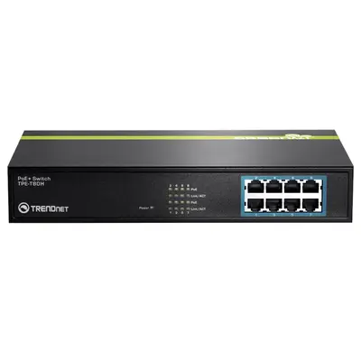 TPE-T80H TRENDnet GREENnet 8 x RJ-45 Ports 10/100Base-T Layer 2 Unmanaged Rack-mountable Fast Ethernet Network Switch