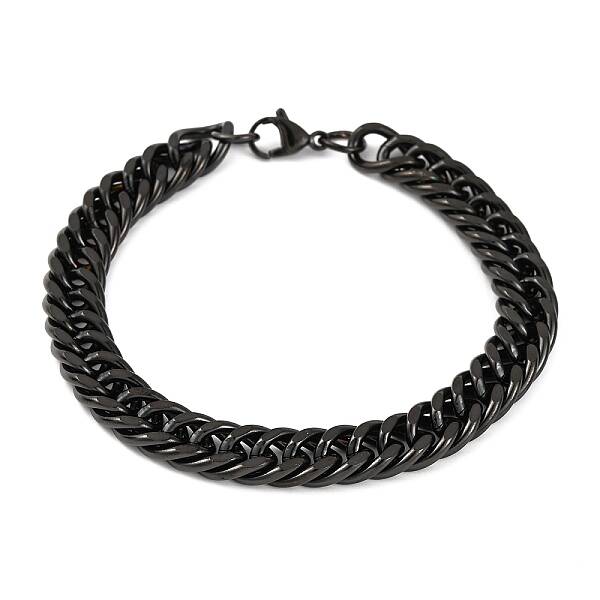Ion Plating(IP) 304 Stainless Steel Cuban Link Chain Bracelets