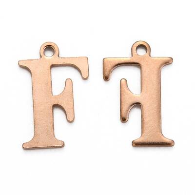 Ion Plating(IP) 304 Stainless Steel Alphabet Charms