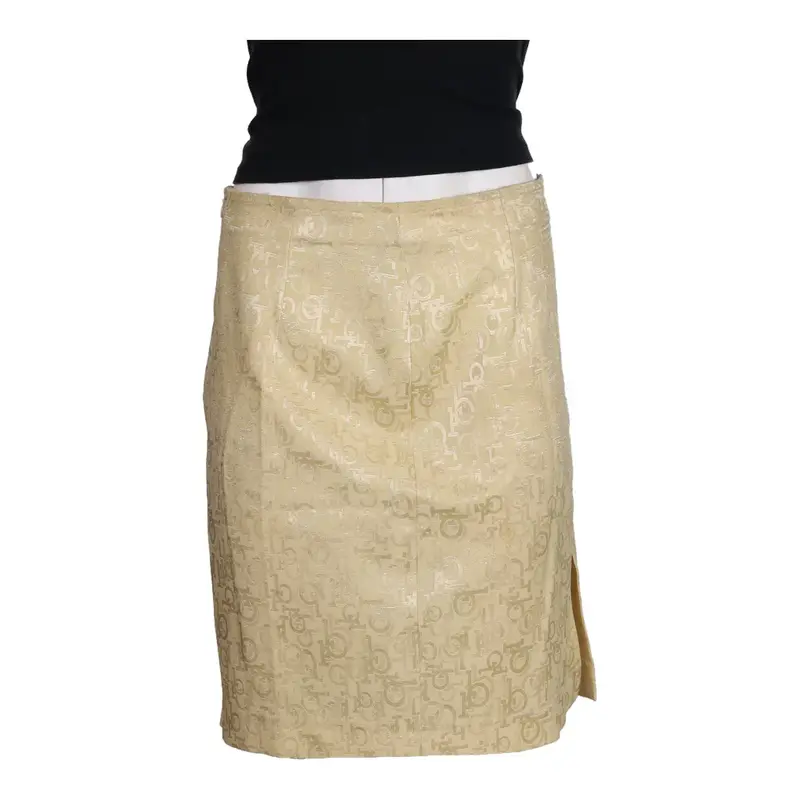Roccobarocco Midi Skirt - 30W UK 10 Cream Nylon