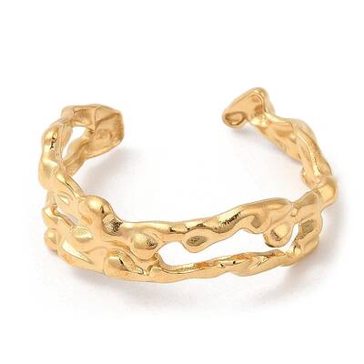 304 Stainless Steel Twist Open Cuff Rings