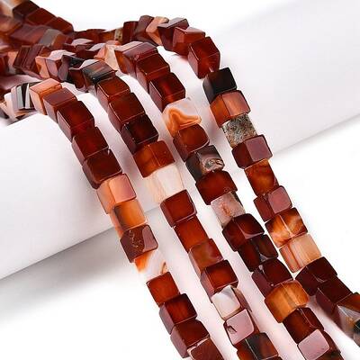 Natural Red Agate(Dyed & Heated) Beads Strands