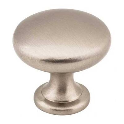 Hardware Resources 3910 Cabinet Knob 1-3/16 Diameter . Packaged With One 8-32 X 1-1/8 Screw., Satin Nickel
