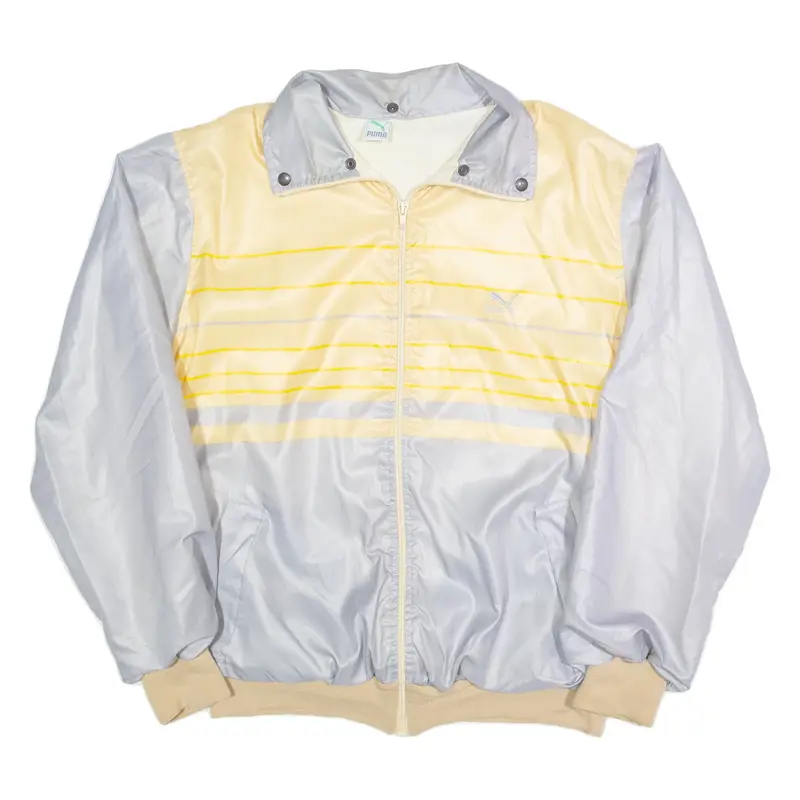 PUMA Mens Shell Jacket Grey 90s Striped M