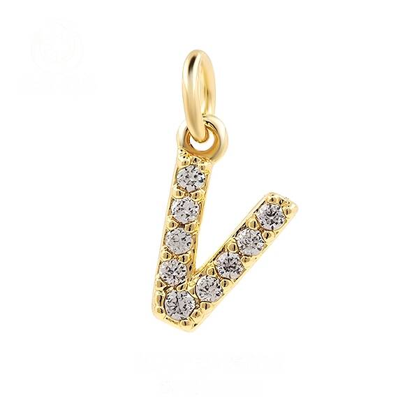 Brass Cubic Zirconia Pendants with Jump Rings