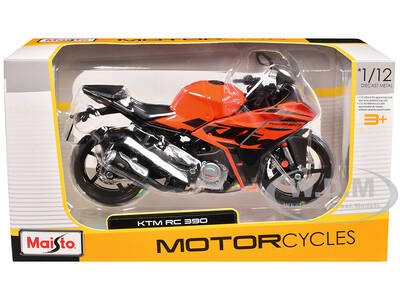 KTM RC 390 Motorcycle Orange and Black 1/12 Diecast Model by Maisto