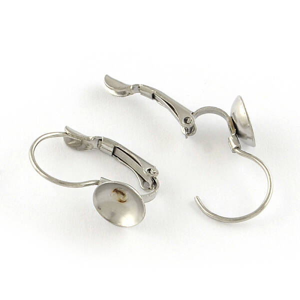 Smooth Surface 304 Stainless Steel Leverback Earring Findings