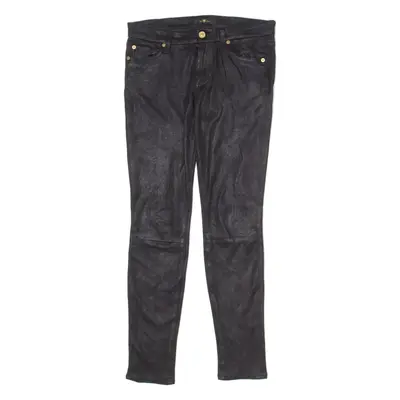 7 FOR ALL MANKIND Womens Trousers Black Slim Skinny W28 L27