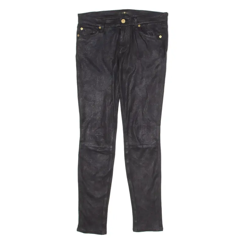 7 FOR ALL MANKIND Womens Trousers Black Slim Skinny W28 L27
