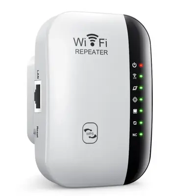 Wireless Repeater, WiFi Repeater with 7 Indicator Lights, Network Signal Enhancer, Network Components for Home & Office, Comp...