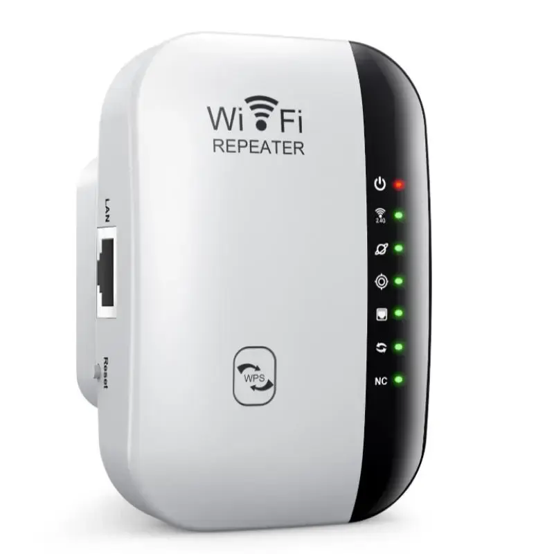 Wireless Repeater, WiFi Repeater with 7 Indicator Lights, Network Signal Enhancer, Network Components for Home & Office, Comp...