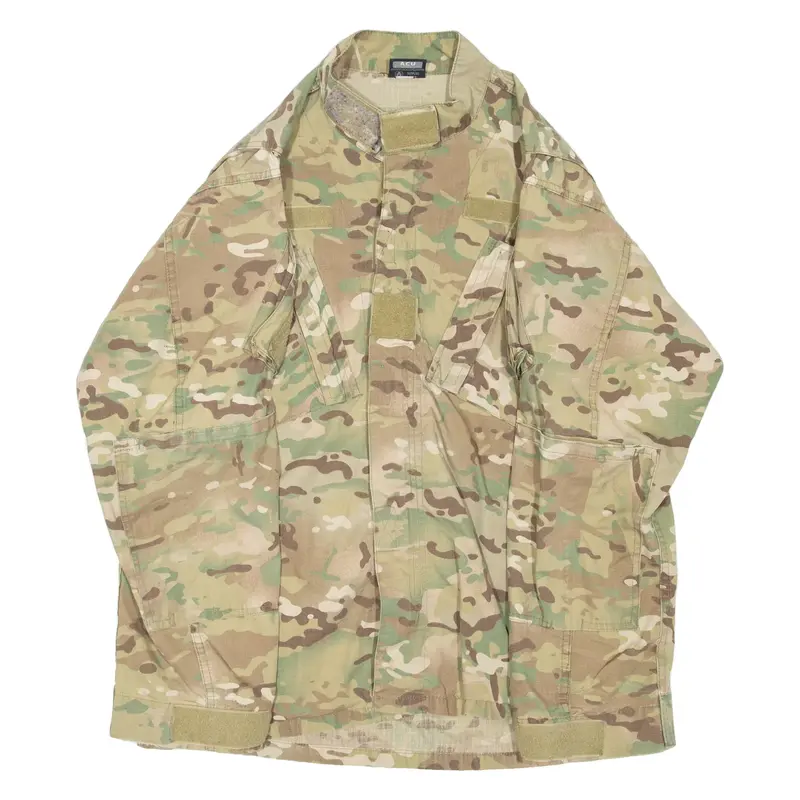 ACU Mens Military Jacket Green Camouflage M