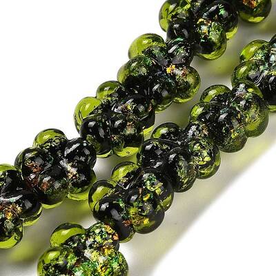 Handmade Dichroic Foil Glass Beads Strands