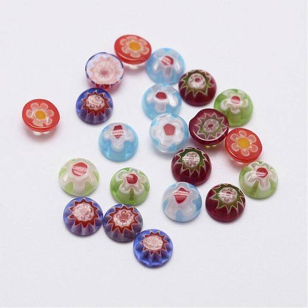 Handmade Millefiori Glass Cabochons
