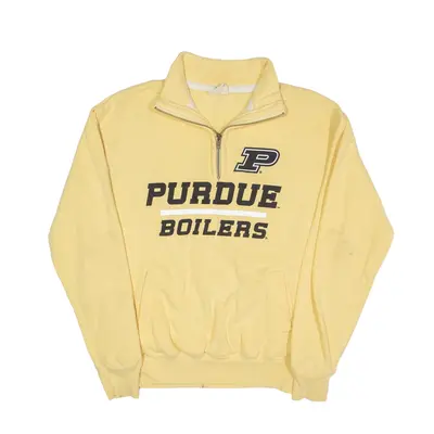 PRO-WEAVE Purdue Boilers USA Sweatshirt Beige 1/4 Zip Mens S