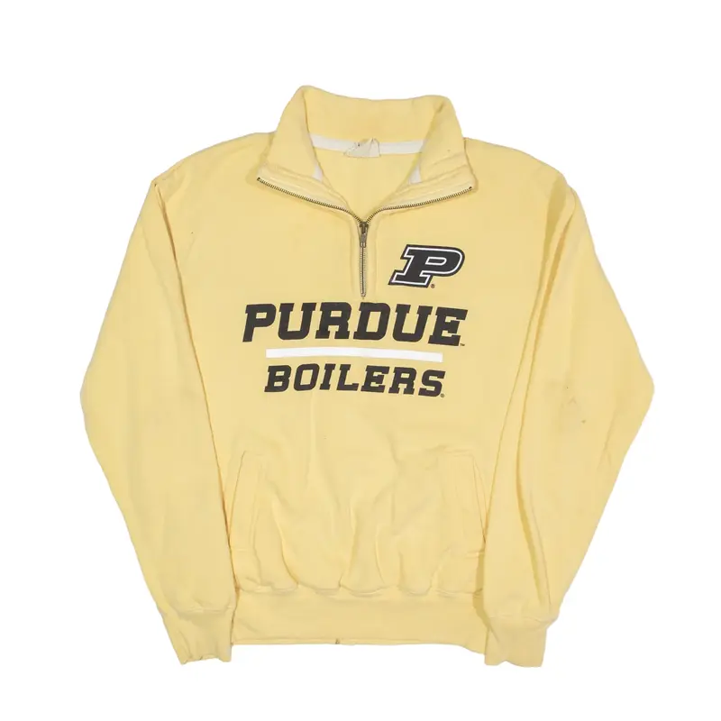 PRO-WEAVE Purdue Boilers USA Sweatshirt Beige 1/4 Zip Mens S