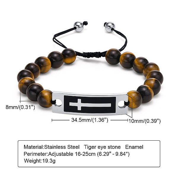 Stainless Steel Cross Link Bracelet