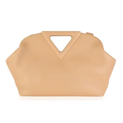 Pre-owned Bottega Veneta Leather Crossbody Bag;Shoulder Bag;Top Handle Almond Calfskin Medium Point Bag